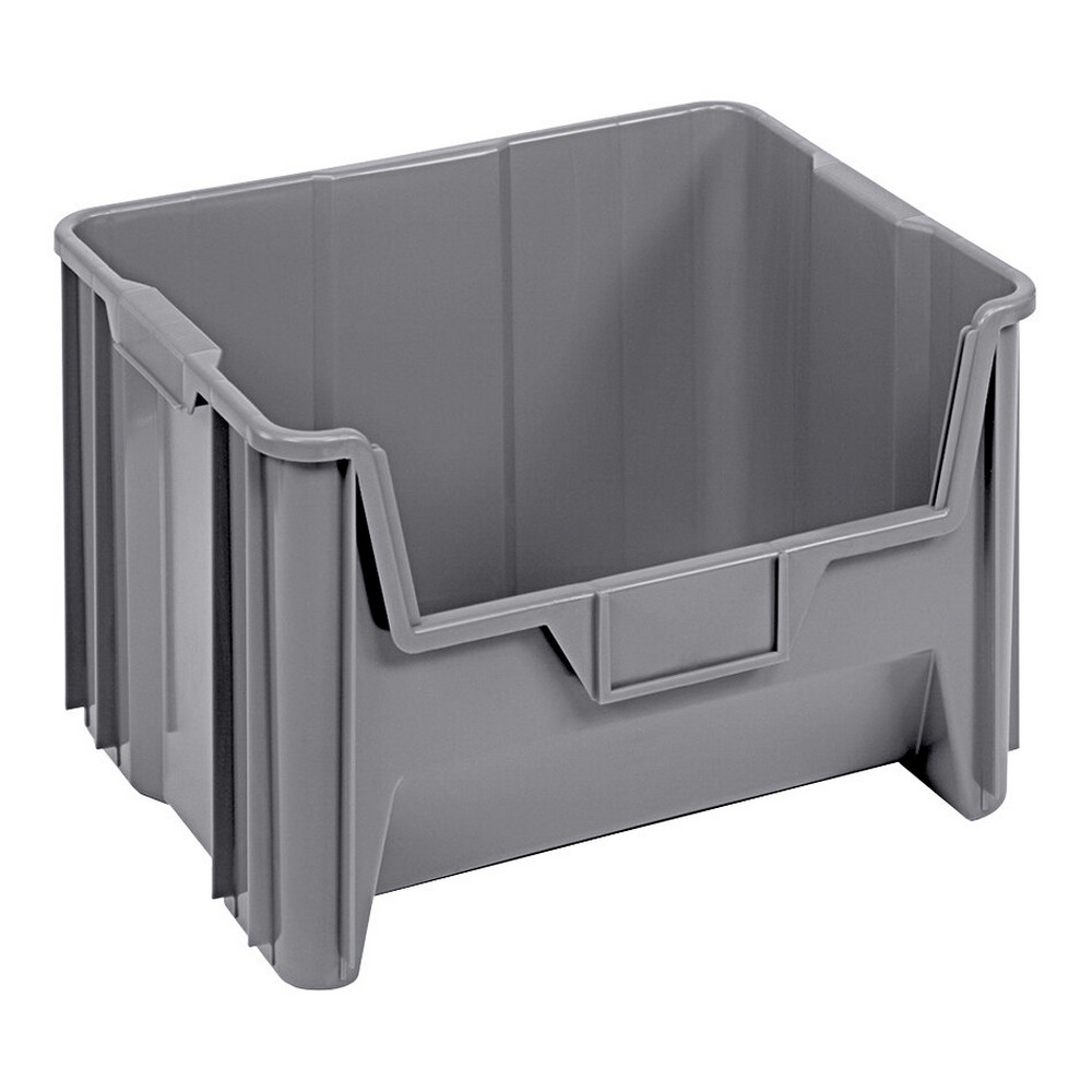 Quantum Storage Systems QGH700GY 15 1/4" x 19 7/8" x 12 7/16" Gray Giant Stacking Container