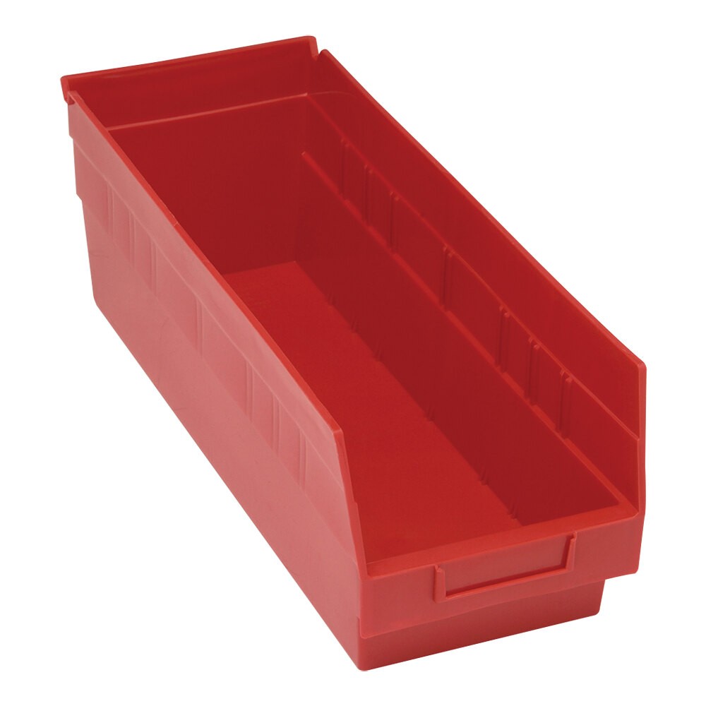 Quantum Storage Systems QSB204RD STORE-MORE 17 7/8" x 6 5/8" x 6" Red Shelf Bin
