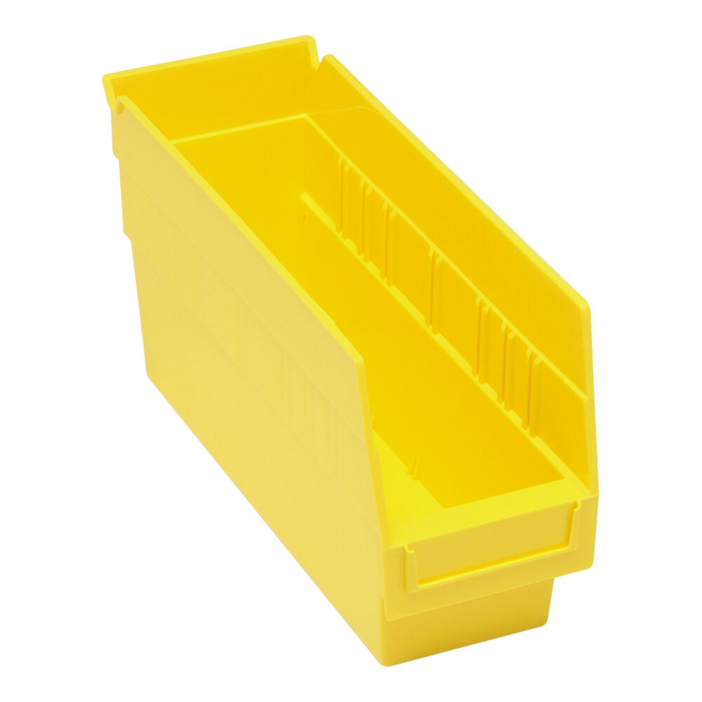 Quantum Storage Systems QSB201YL STORE-MORE 11 5/8" x 4 3/8" x 6" Yellow Shelf Bin