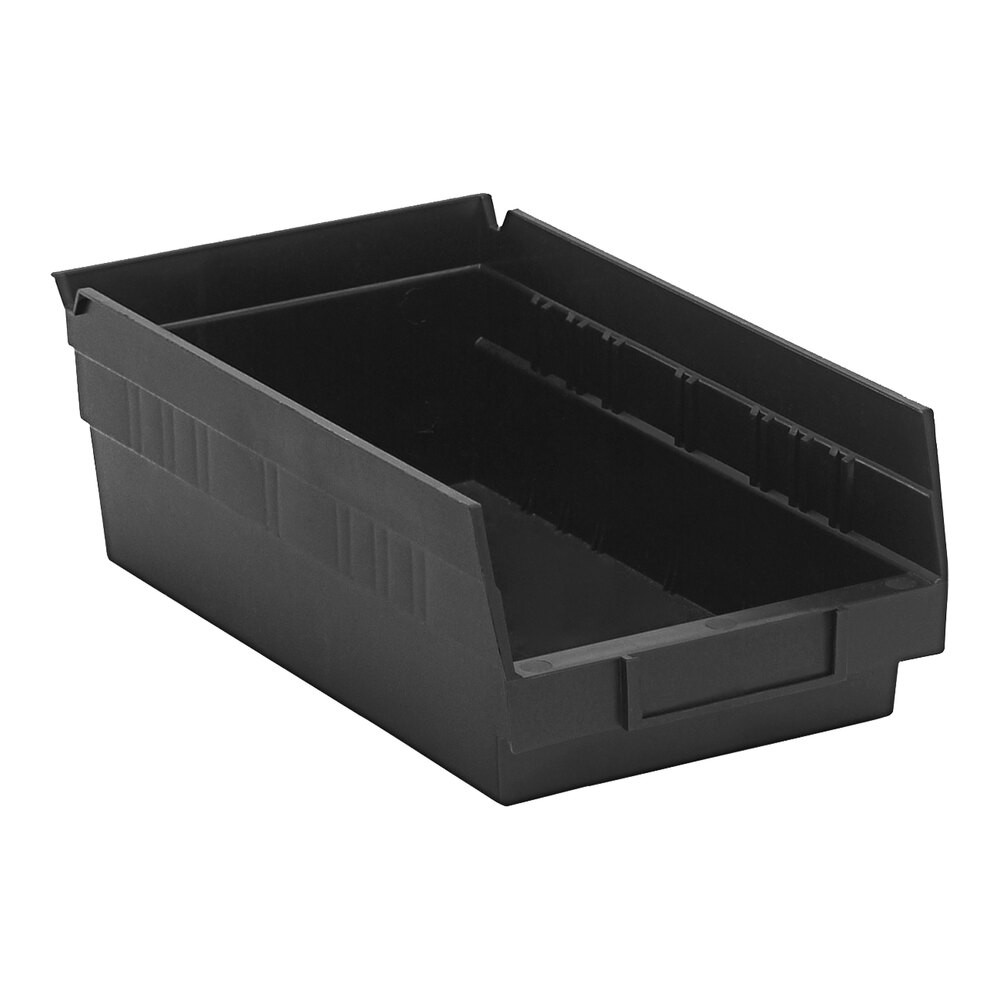 Quantum Storage Systems QSB102CO 11 5/8" x 6 5/8" x 4" Black Conductive Shelf Bin