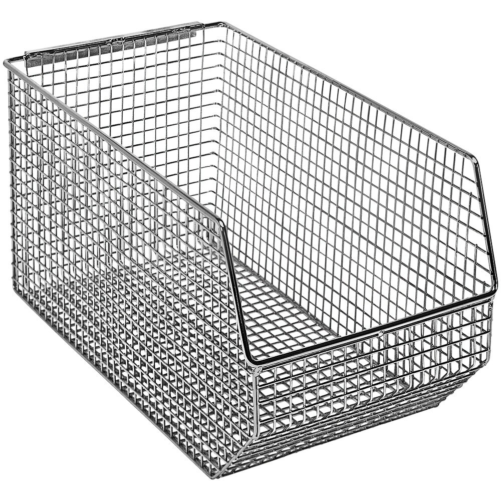 Quantum Storage Systems QMB540C 14 1/2" x 8" x 7" Chrome Wire Mesh Bin