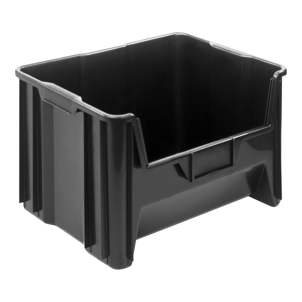 Quantum Storage Systems QGH700BK 15 1/4" x 19 7/8" x 12 7/16" Black Giant Stacking Container