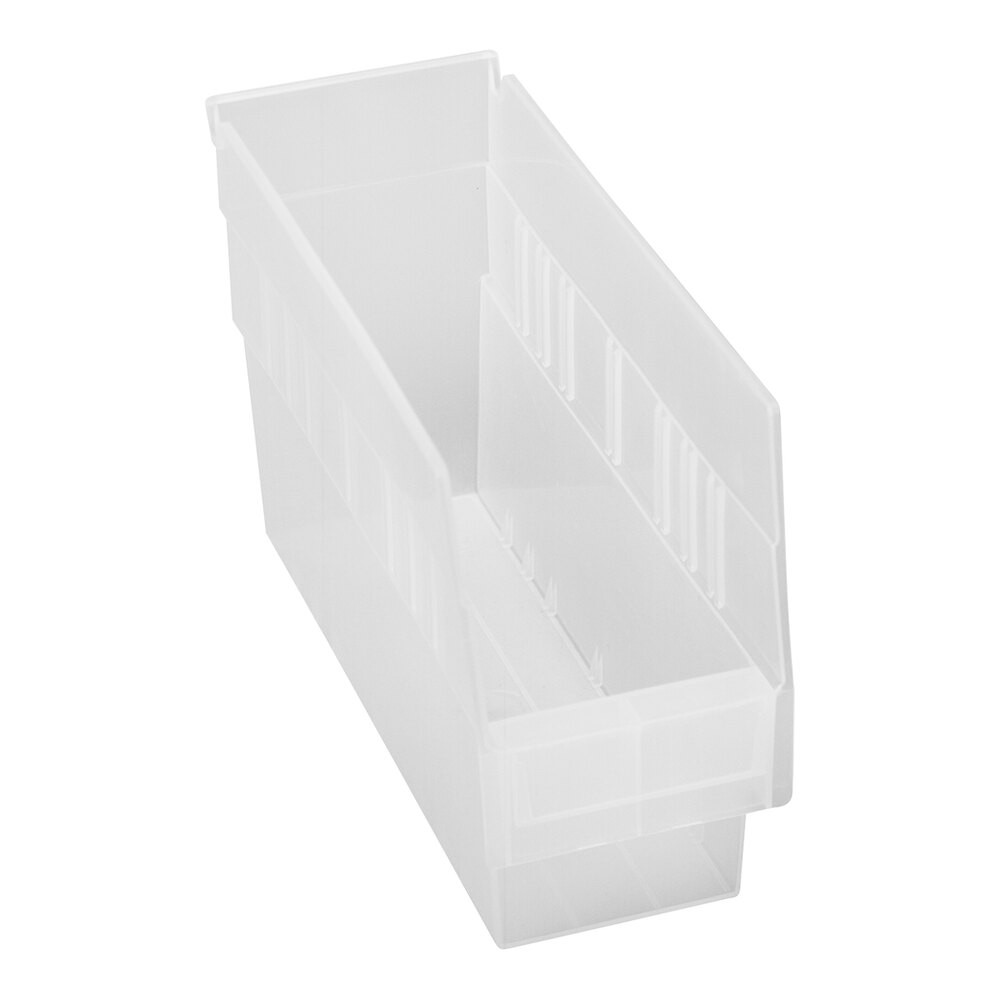 Quantum Storage Systems QSB201CL STORE-MORE 11 5/8" x 4 3/8" x 6" Clear Shelf Bin