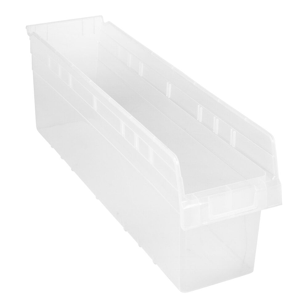 Quantum Storage Systems QSB806CL STORE-MAX 23 5/8" x 6 5/8" x 8" Clear Shelf Bin