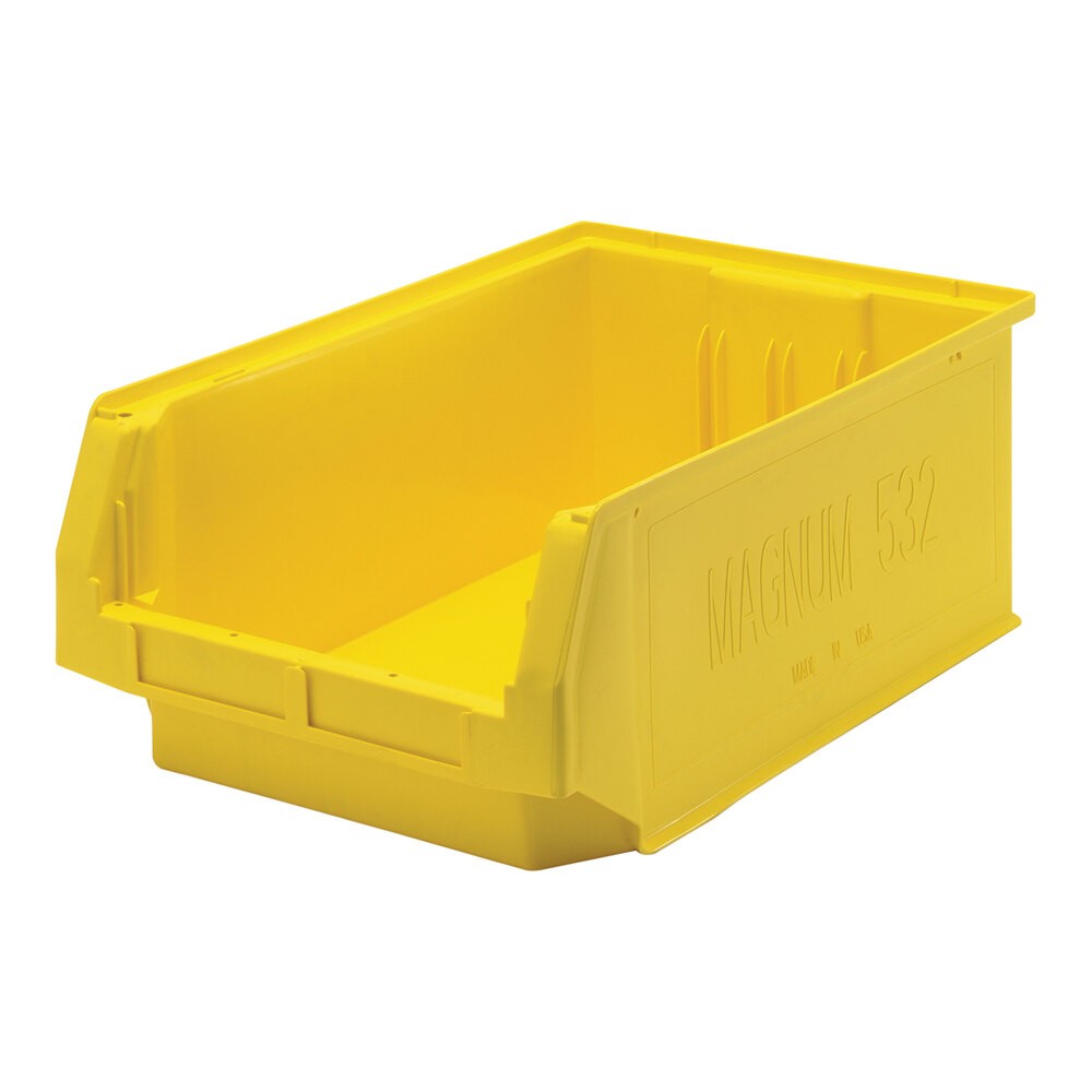 Quantum Storage Systems QMS532YL Magnum 19 3/4" x 12 3/8" x 7 7/8" Yellow Storage Tote Bin