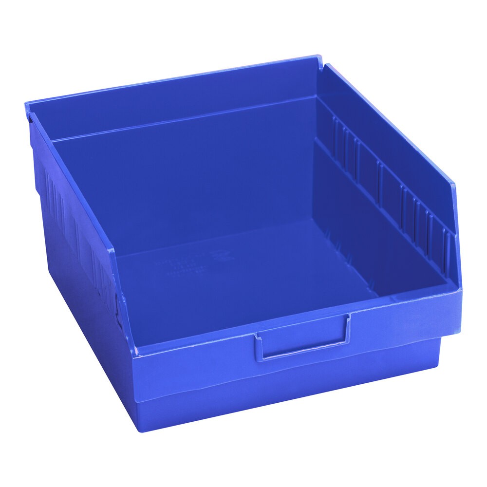 Quantum Storage Systems QSB209BL STORE-MORE 11 5/8" x 11 1/8" x 6" Blue Shelf Bin