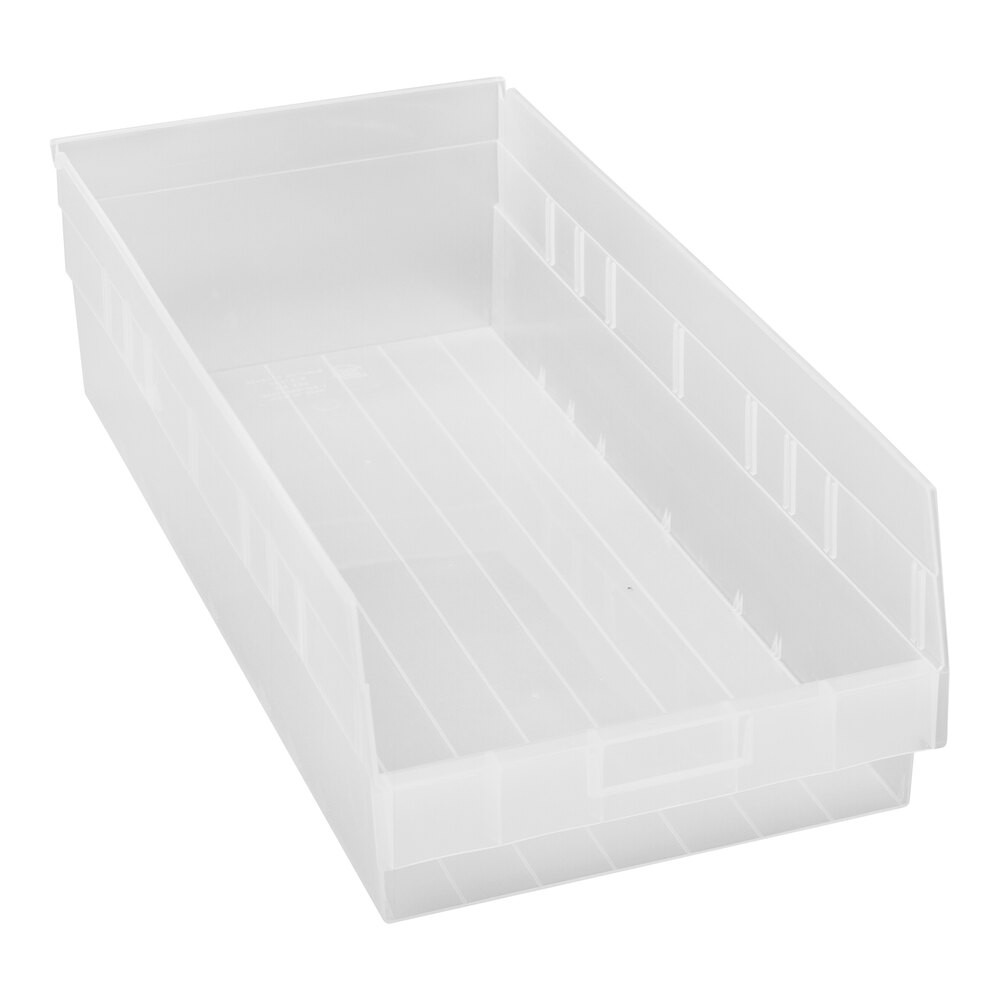Quantum Storage Systems QSB216CL STORE-MORE 23 5/8" x 11 1/8" x 6" Clear Shelf Bin