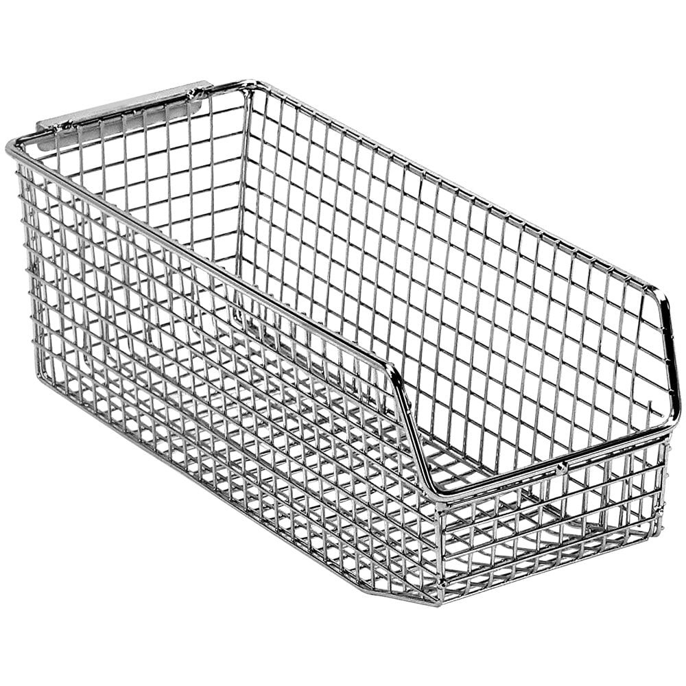 Quantum Storage Systems QMB524C 11" x 4 3/4" x 4" Chrome Wire Mesh Bin