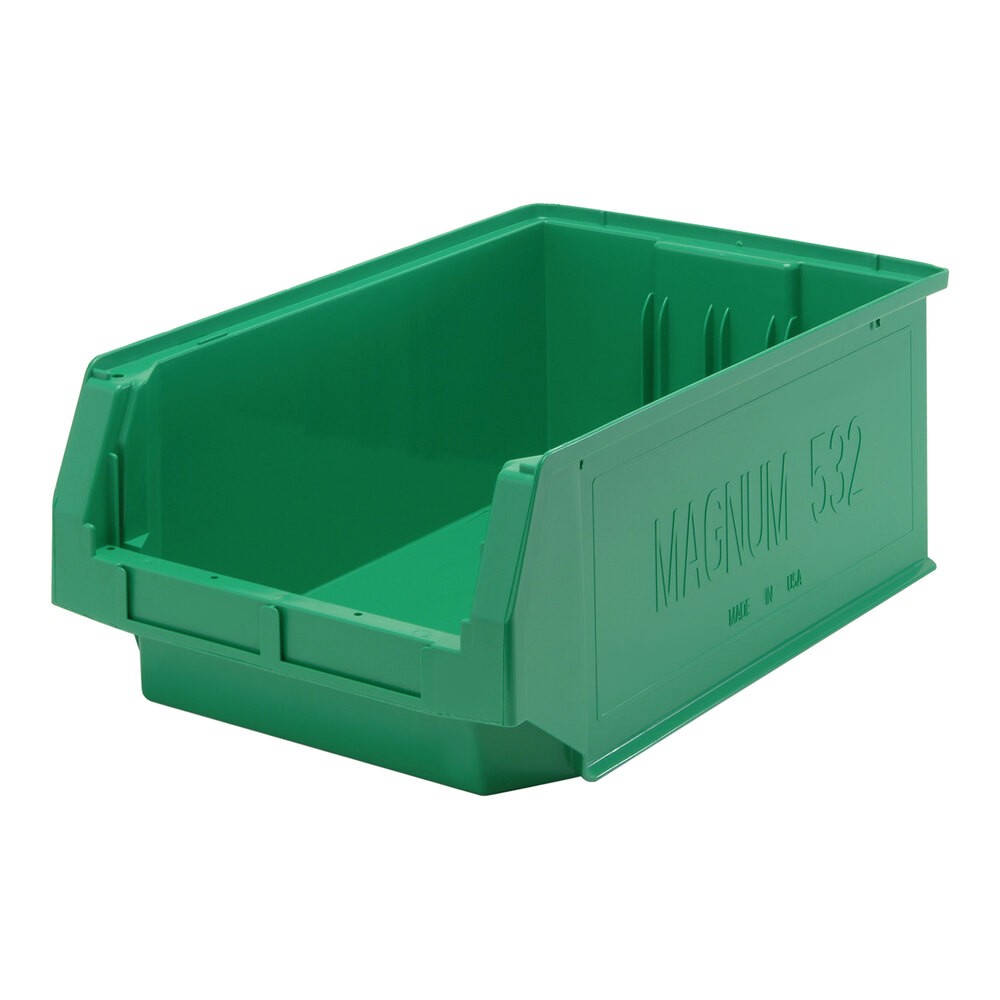 Quantum Storage Systems QMS532GN Magnum 19 3/4" x 12 3/8" x 7 7/8" Green Storage Tote Bin