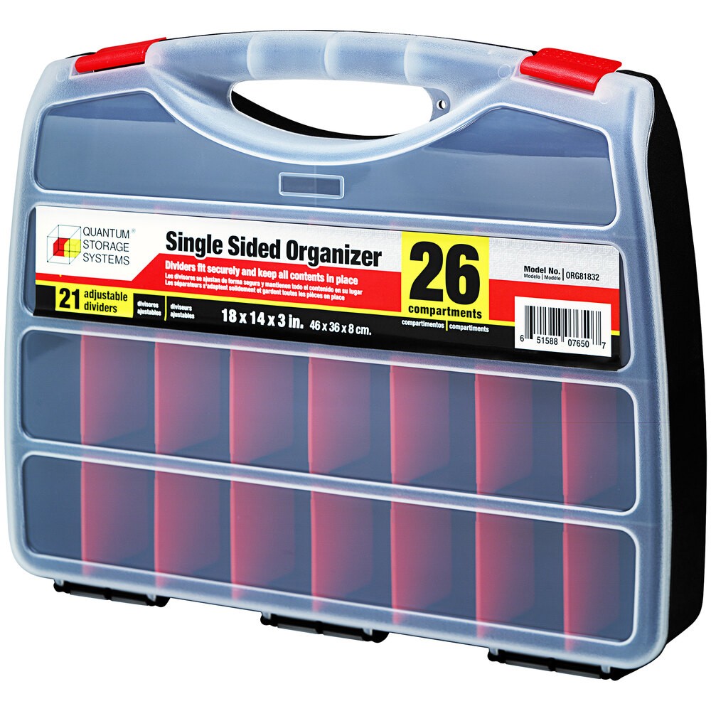 Quantum Storage Systems ORG81832 14" x 18" x 3" Single Sided Organizer with 21 Dividers