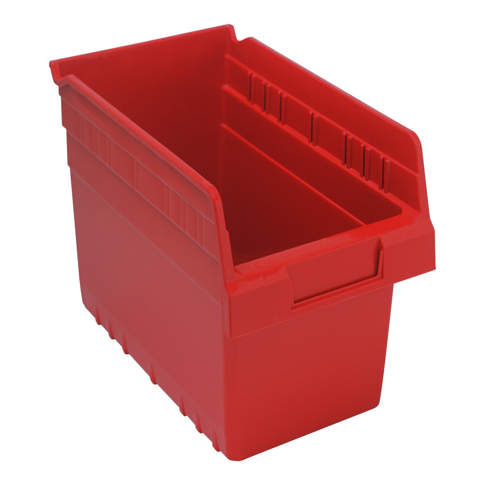 Quantum Storage Systems QSB802RD STORE-MAX 11 5/8" x 6 5/8" x 8" Red Shelf Bin