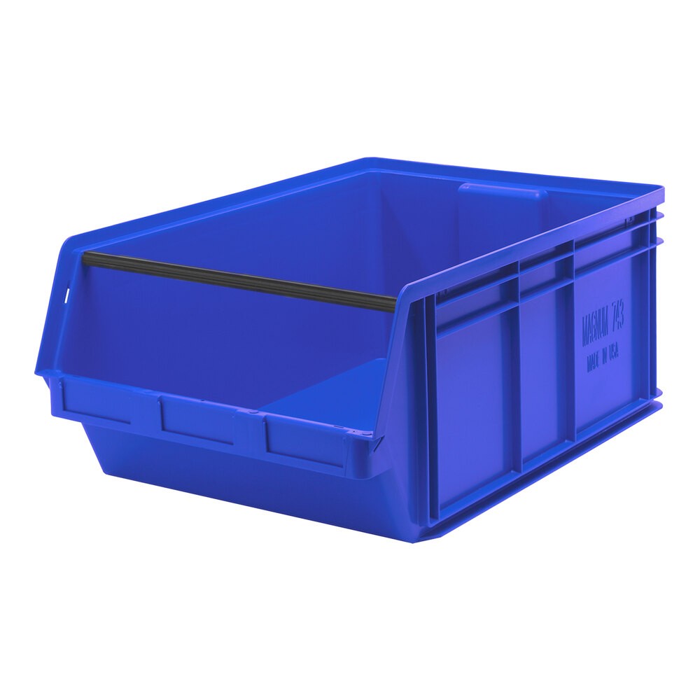 Quantum Storage Systems QMS743BL Magnum 29" x 18 3/8" x 11 7/8" Blue Storage Tote Bin