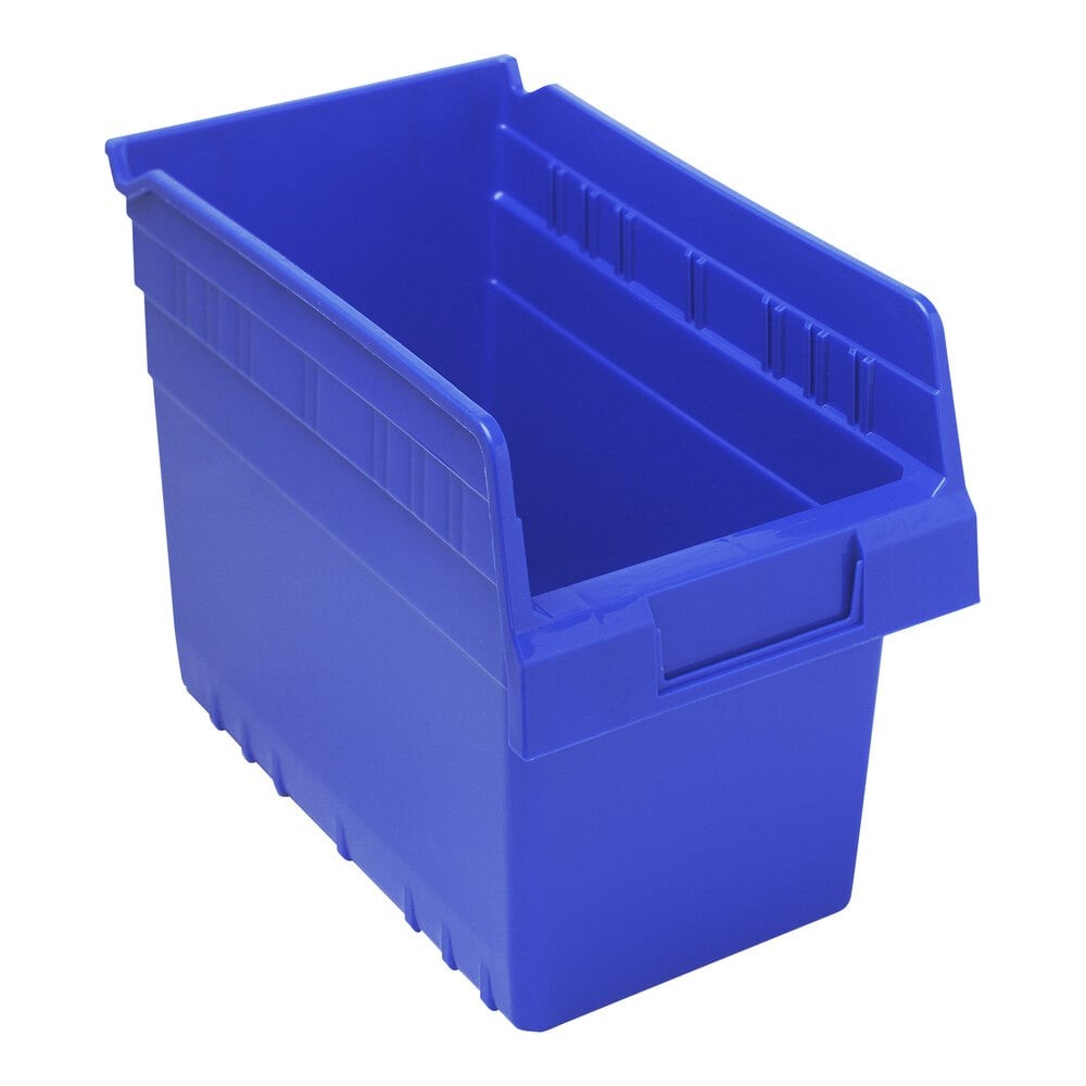 Quantum Storage Systems QSB802BL STORE-MAX 11 5/8" x 6 5/8" x 8" Blue Shelf Bin