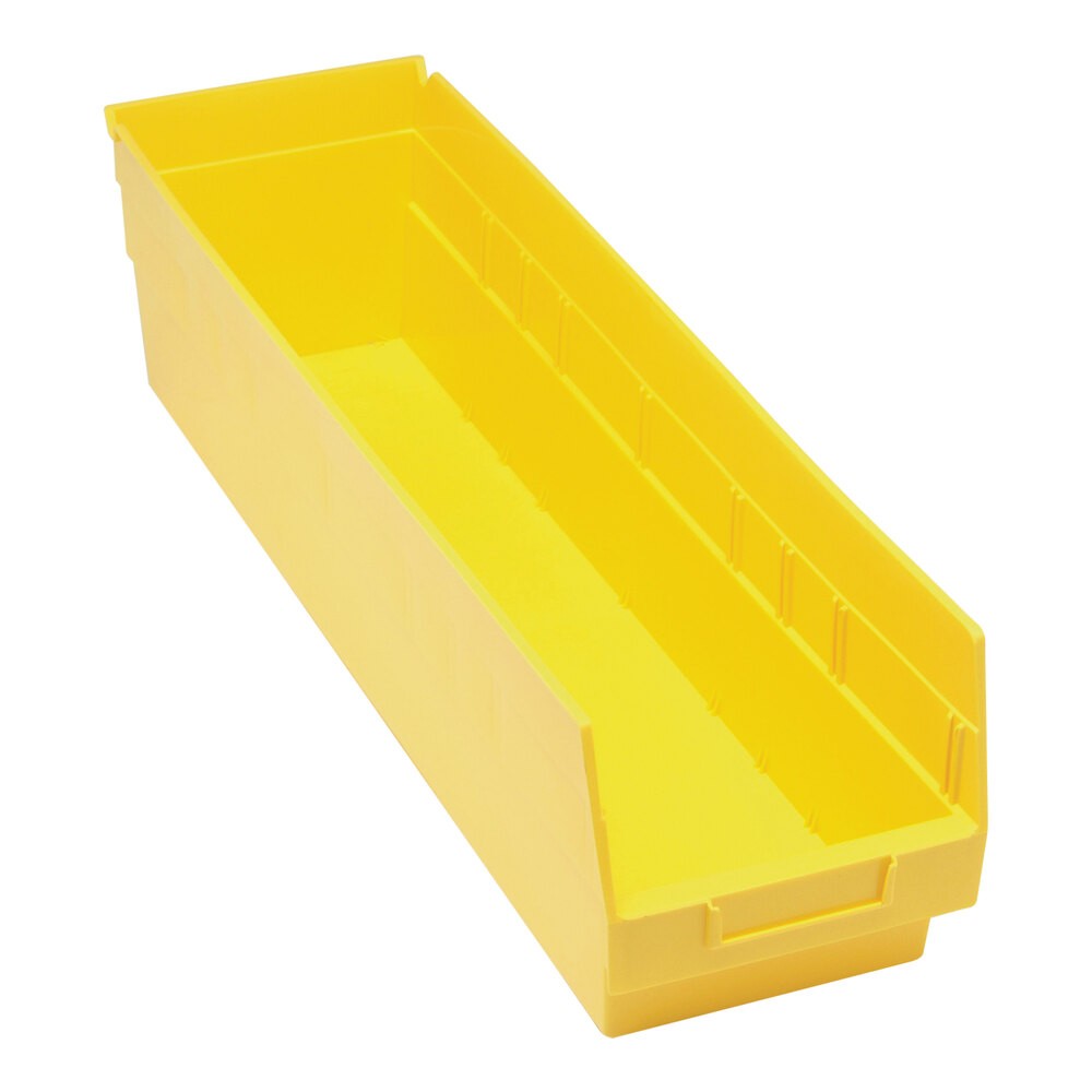 Quantum Storage Systems QSB206YL STORE-MORE 23 5/8" x 6 5/8" x 6" Yellow Shelf Bin