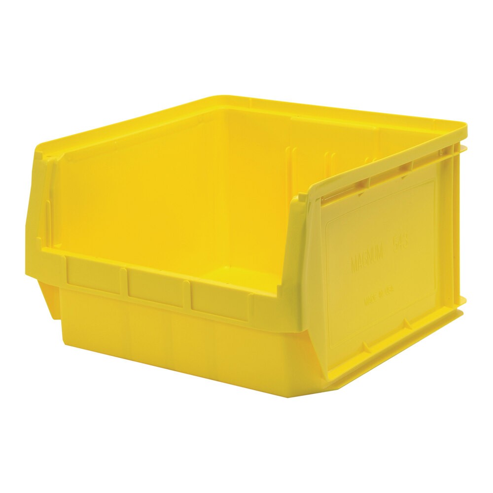 Quantum Storage Systems QMS543YL Magnum 19 3/4" x 18 3/8" x 11 7/8" Yellow Storage Tote Bin