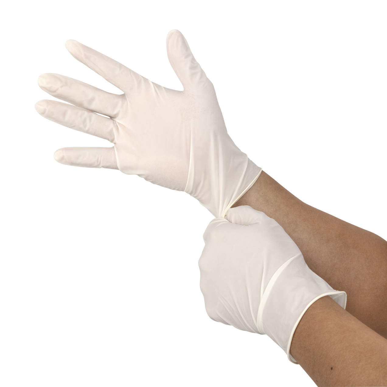 Radians RWG9104 4 Mil Latex Disposable Industrial Grade Glove, Powder Free, Cream