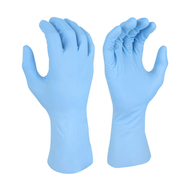 Radians RWG9418 8 Mil Nitrile Disposable Examination Glove, Powder Free, Blue