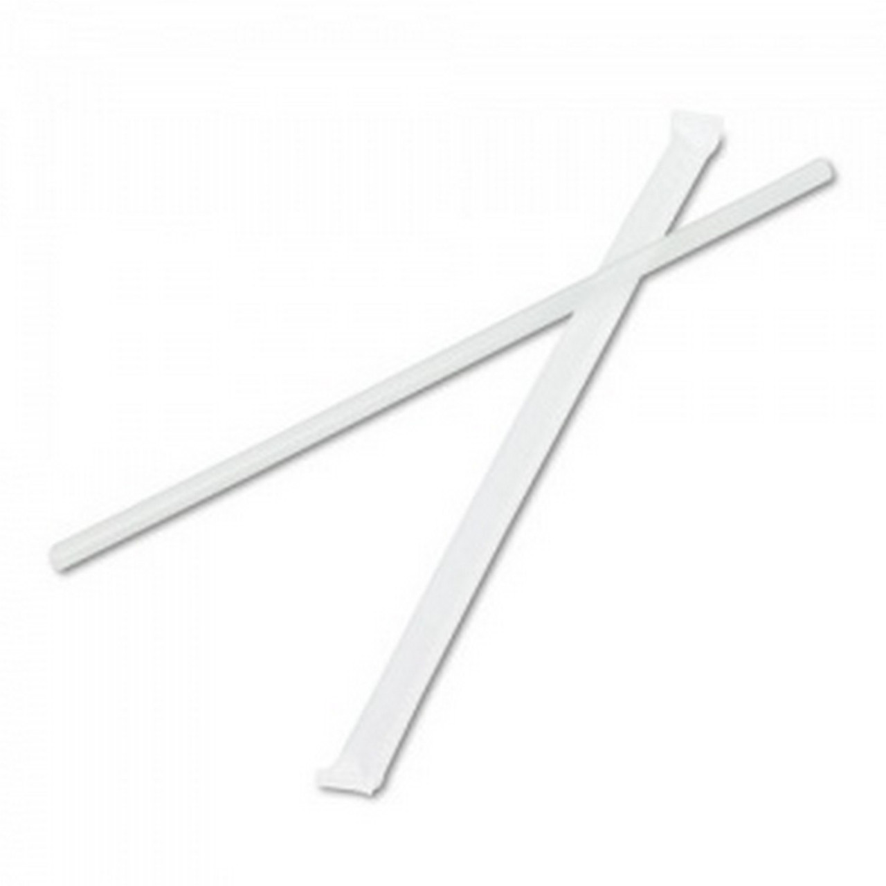 Empress E212TRW Jumbo Straw Paper Wrapped 7.75" Clear Boxed 24 / 500 Case