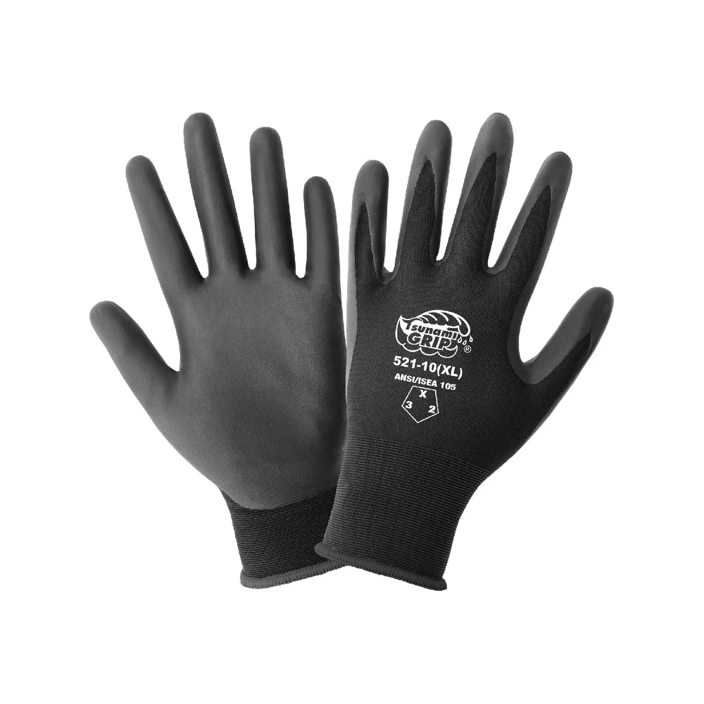 Global Glove 521 Tsunami Grip FDA Compliant Nitrile Coated 21-Gauge General Purpose Gloves