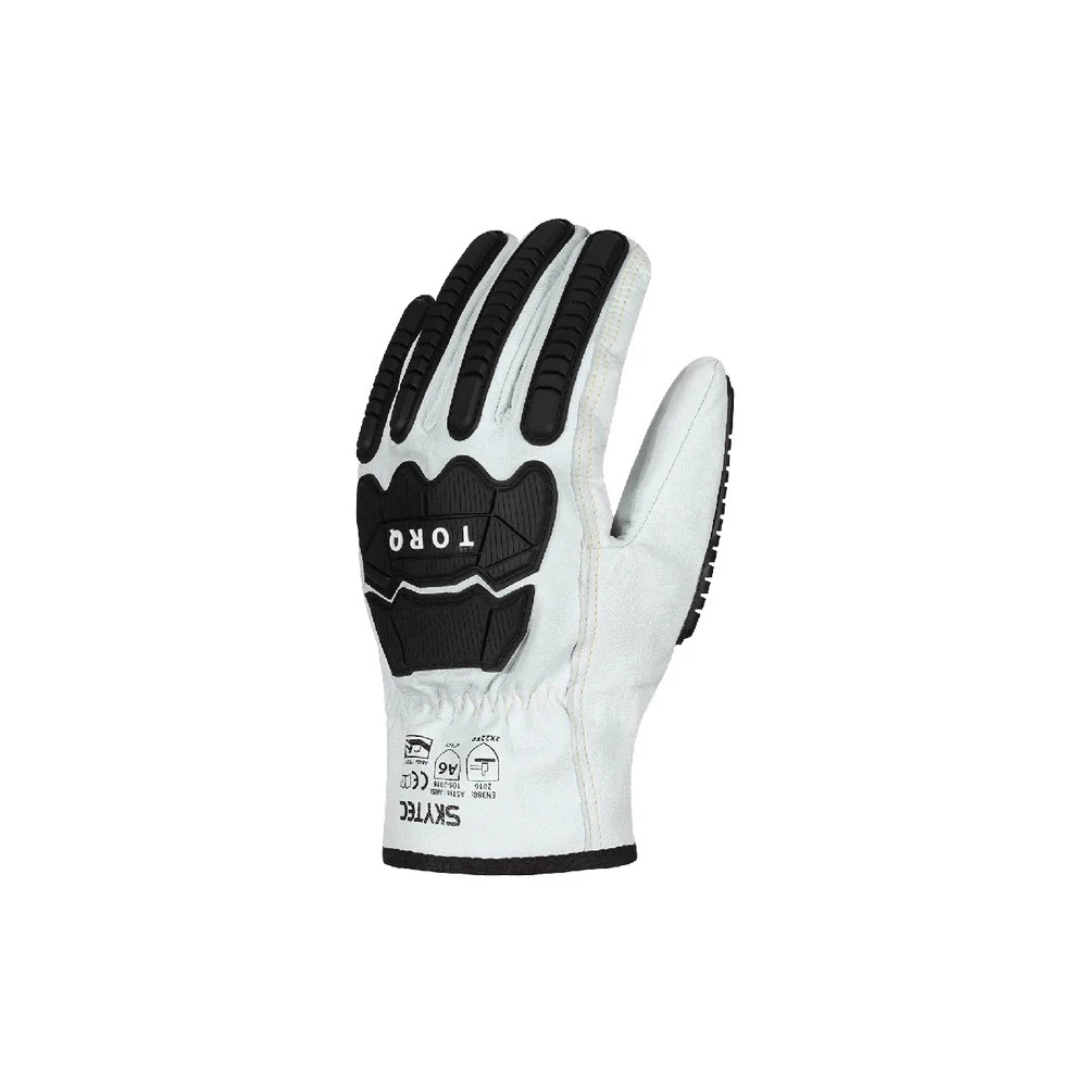 Global Glove SKG00099A Torq Storm Standard-Grade Goatskin Leather Gloves with Cut and Impact Resistance