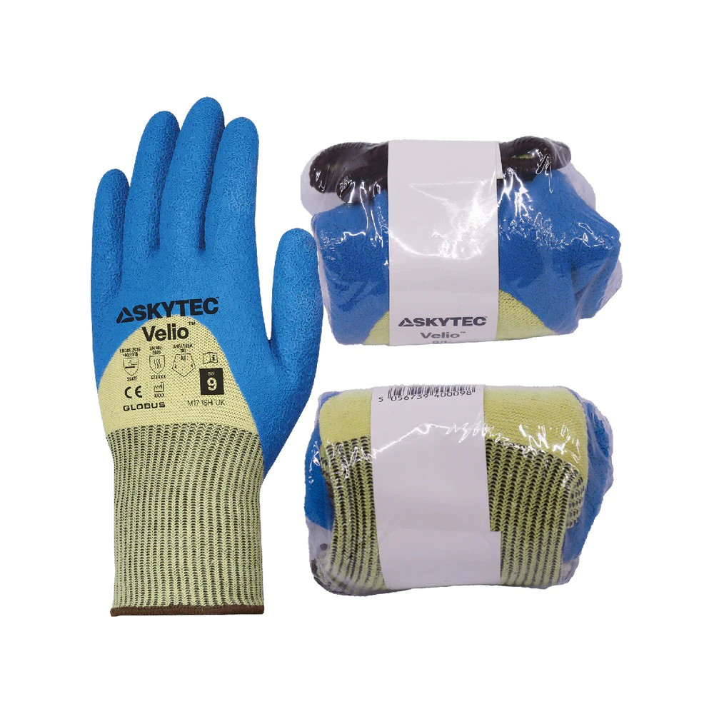 Global Glove SKG00107B Velio Lightweight Cut Resistant Vend-Packed Gloves Three-Quarter Coated with Rubber