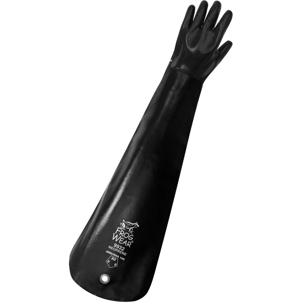 Global Glove 9932 FrogWear Premium Neoprene Smooth Finish 32-Inch Shoulder-Length Chemical Handling Gloves