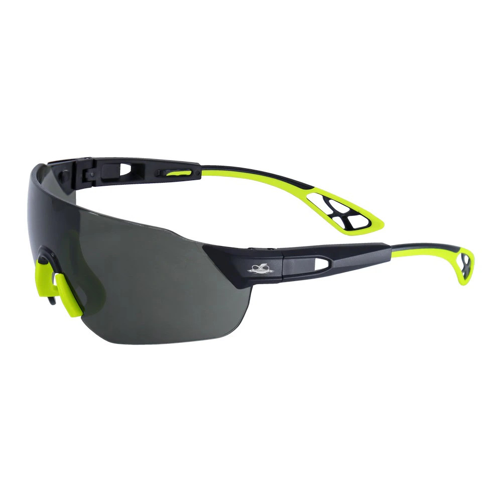 Global Glove BH863AF Tetra Gray Anti-Fog Lens, Matte Black Frame Safety Glasses