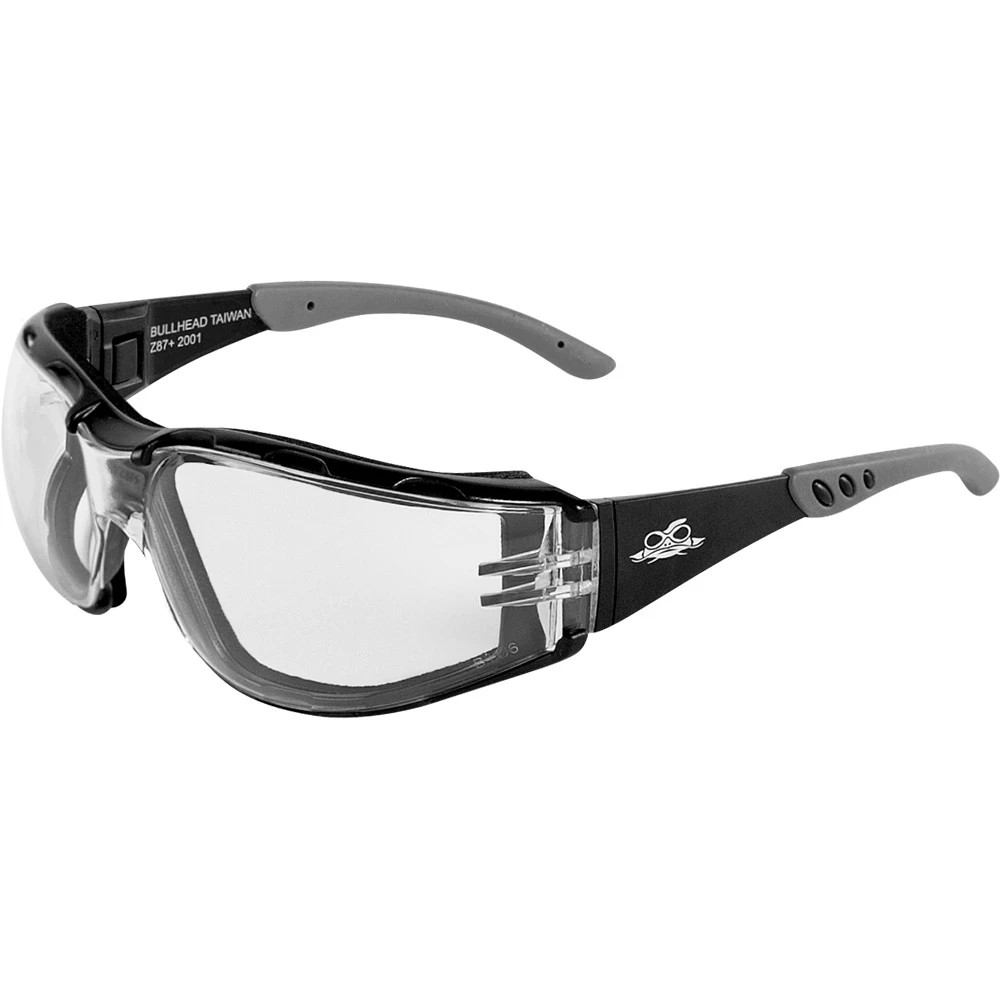 Global Glove BH3061PFT CG5 Clear Performance Fog Technology Lens, Matte Black Frame Convertible Safety Goggles
