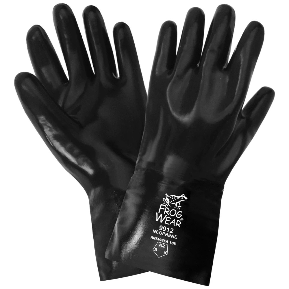 Global Glove 9912 FrogWear Premium Neoprene Smooth Finish 12-Inch Chemical Handling Gloves