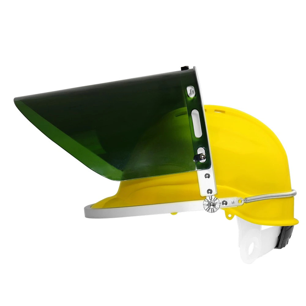 Global Glove HH-V430 Bullhead Safety Head Protection Green Polycarbonate IR 3.0 Welding Face Shield