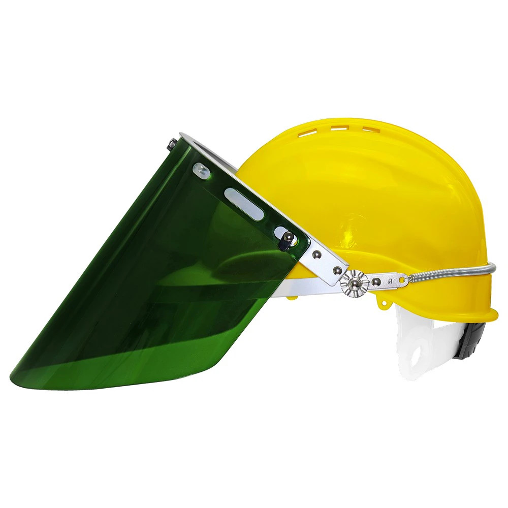 Global Glove HH-V430 Bullhead Safety Head Protection Green Polycarbonate IR 3.0 Welding Face Shield