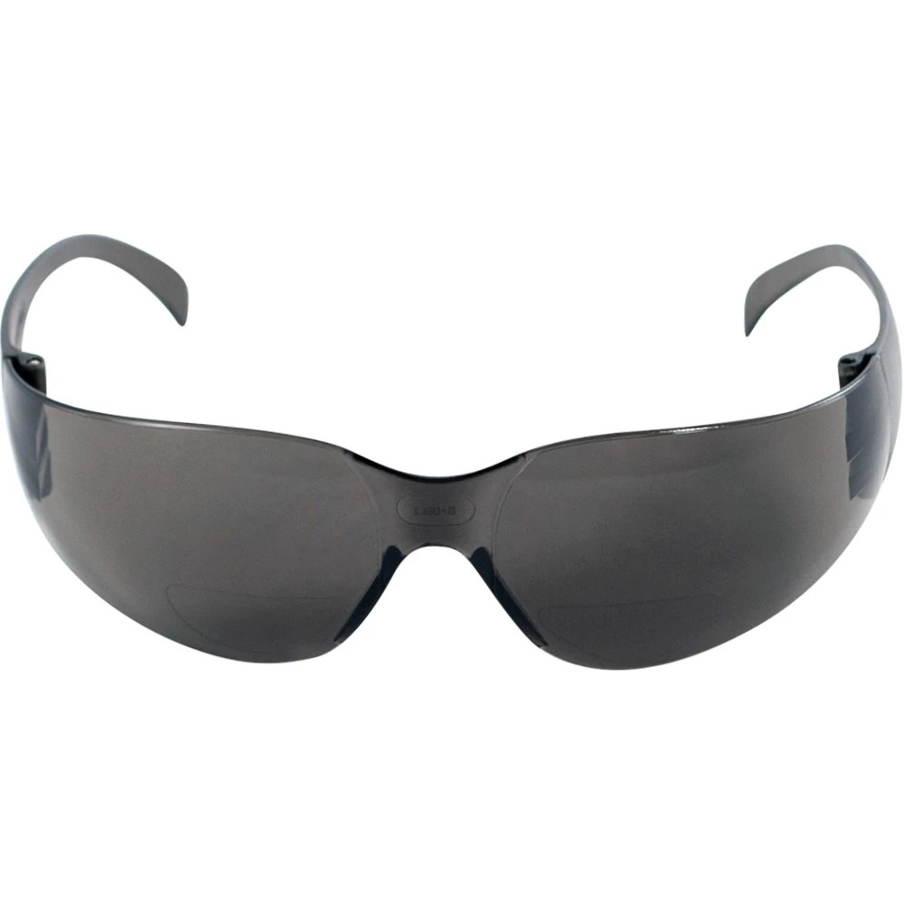Global Glove BH113325 Torrent Gray 2.5 Diopter Bifocal Reader Style Lens, Frosted Black Frame Safety Glasses