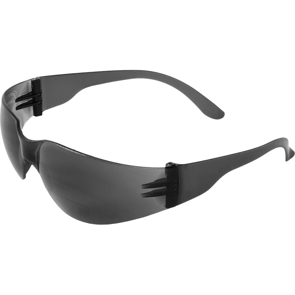 Global Glove BH113320 Torrent Gray 2.0 Diopter Bifocal Reader Style Lens, Frosted Black Frame Safety Glasses