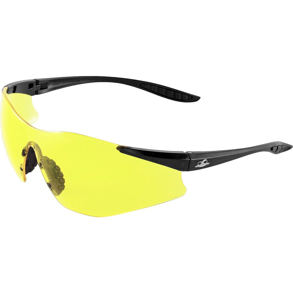Global Glove BH764AF Snipefish Yellow Anti-Fog Lens, Matte Black Frame Safety Glasses