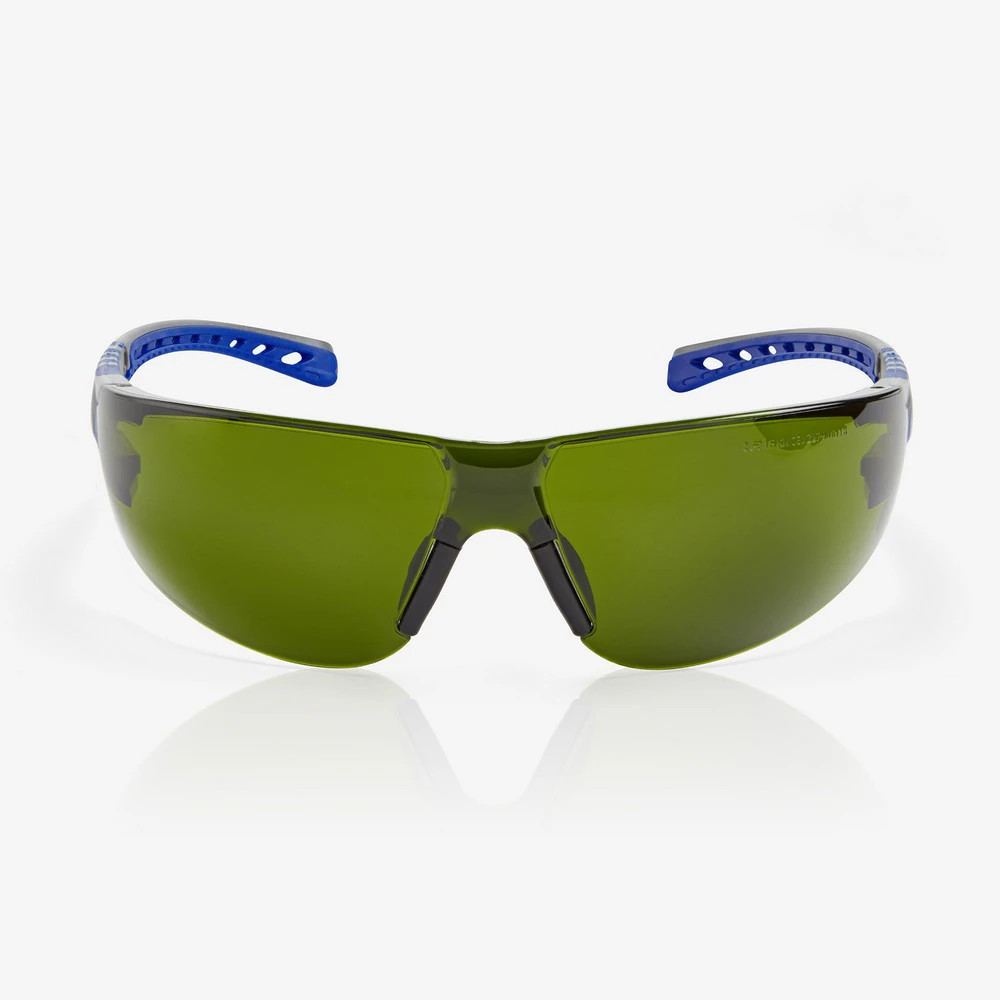 Global Glove RLY00375 Stream Evo Shade 3 Lens, Gray and Blue Frame Safety Glasses
