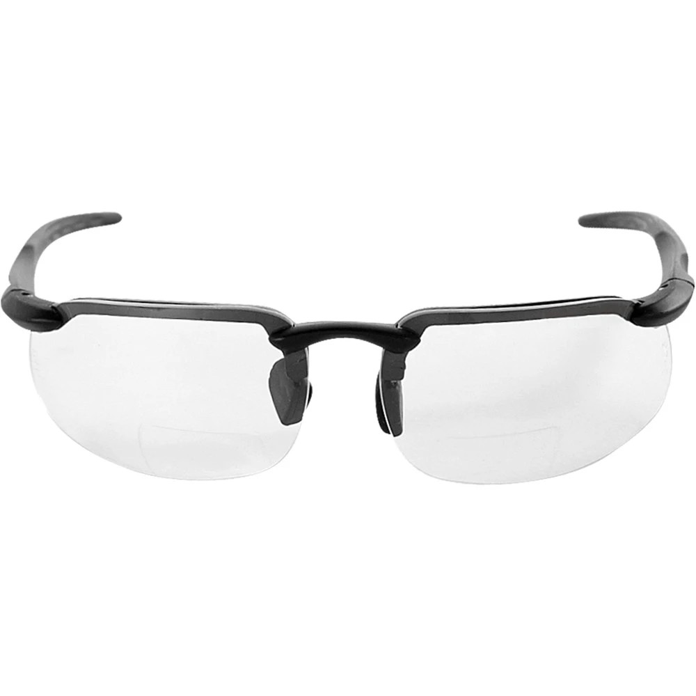 Global Glove BH106120 Swordfish Clear 2.0 Diopter Bifocal Reader Style Lens, Matte Black Frame Safety Glasses