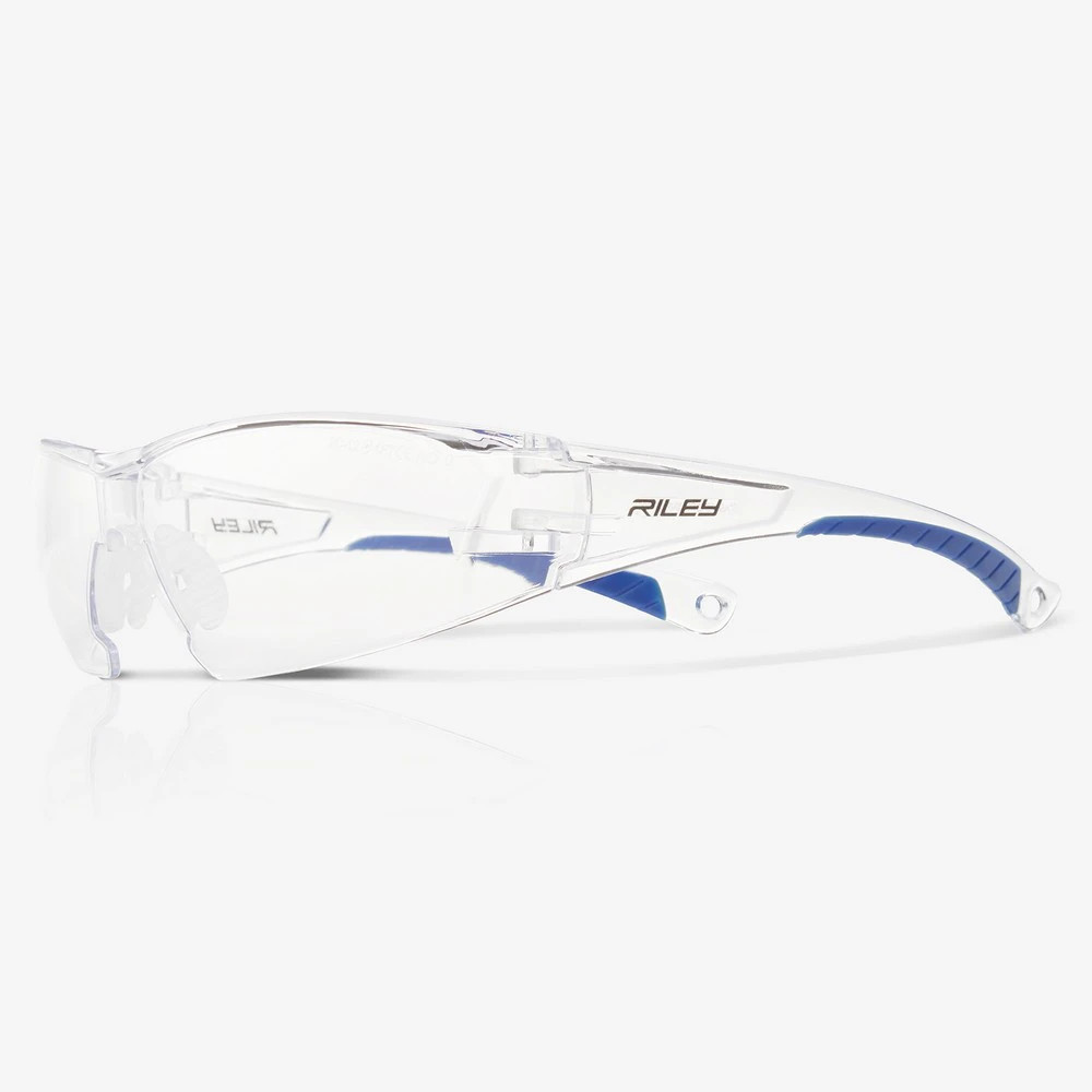 Global Glove RLY00321 Kosma Clear Lens, Clear and Blue Frame Safety Glasses