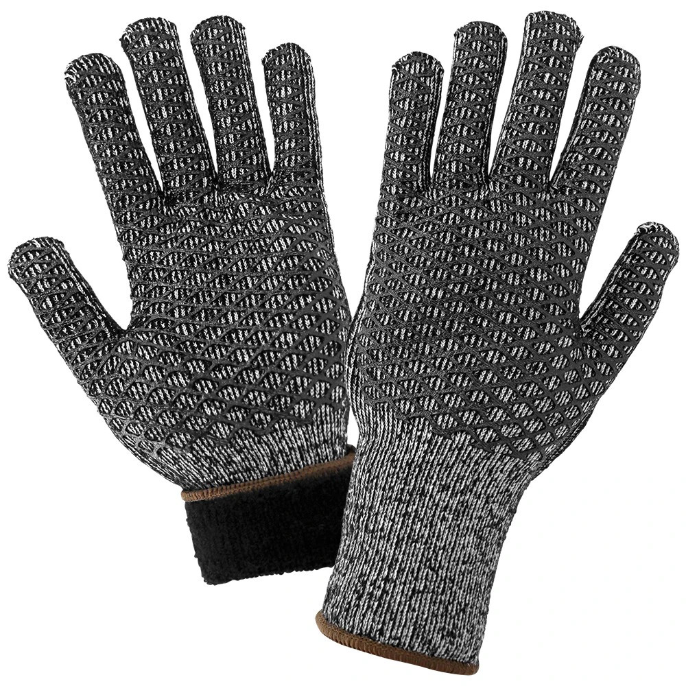 Global Glove T800HC Ambidextrous Cotton/Acrylic Terry Cloth Gloves Coated with Honeycomb Patterned PVC