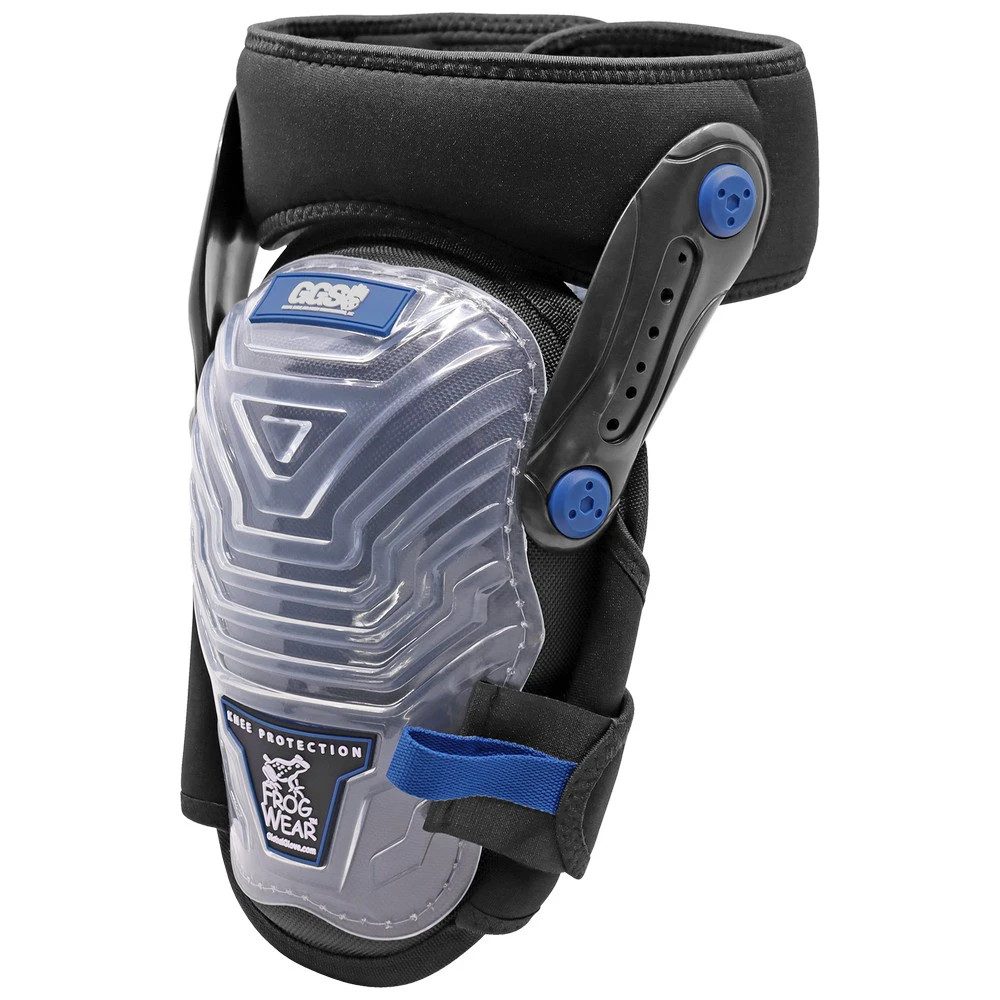 Global Glove KP481G FrogWear Knee Protection Premium Non-Marring Gel-Lined Hinged Knee Pads with High-Density Foam Padding and a TPR Cap