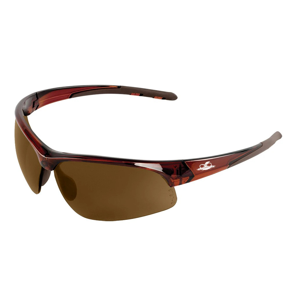 Global Glove BH1678 Wahoo Brown Lens, Crystal Brown Frame Safety Glasses