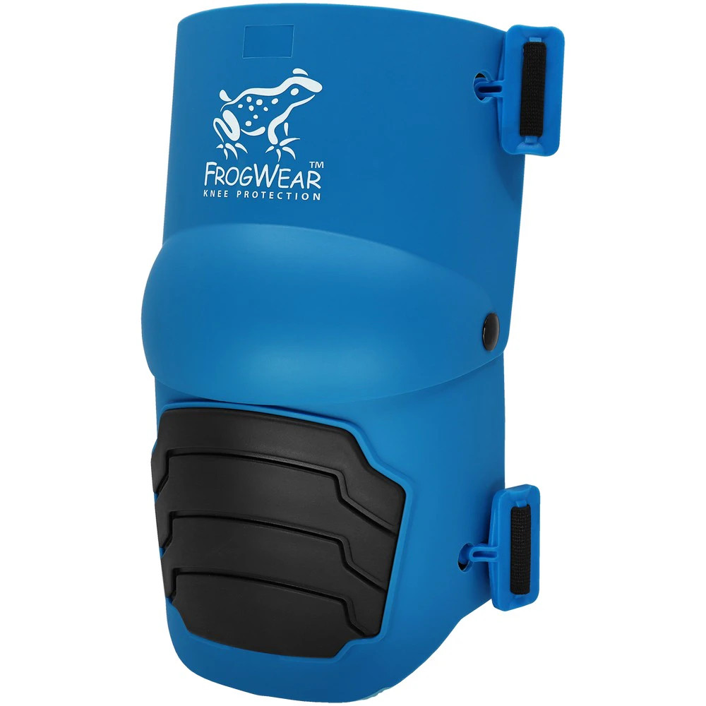 Global Glove KP360 FrogWear Knee Protection Lightweight Non-Marring Blue Hinged Knee Pads with High-Density Foam Padding and a TPR Cap