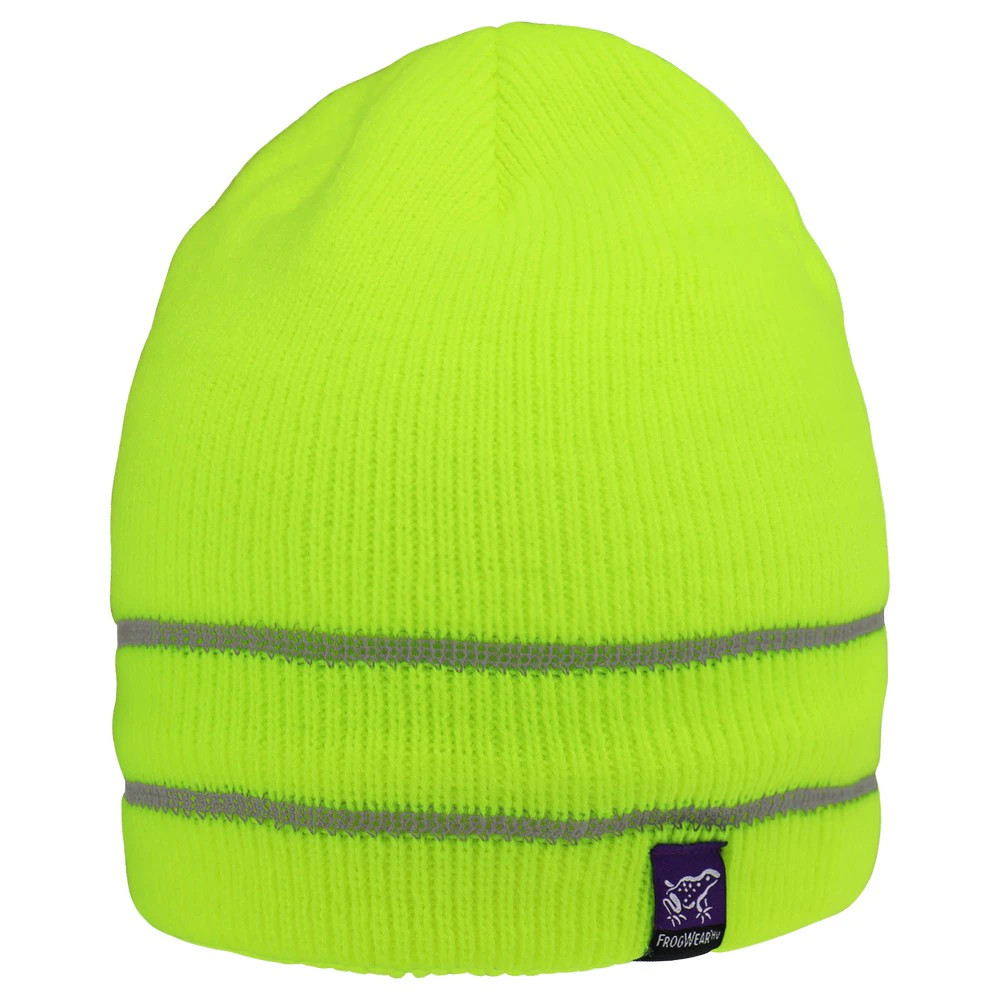 Global Glove GLO-H6 FrogWear HV Dual-Layer Low-Temperature Beanie Hat with Dual Reflective Stripes