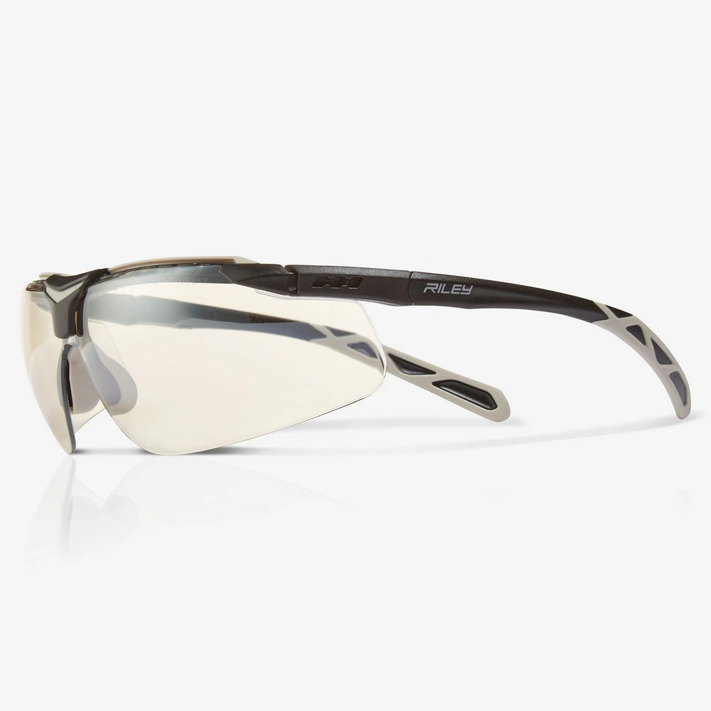 Global Glove RLY00484 Flux Indoor/Outdoor Anti-Fog Lens, Black and Gray Adjustable Frame Safety Glasses