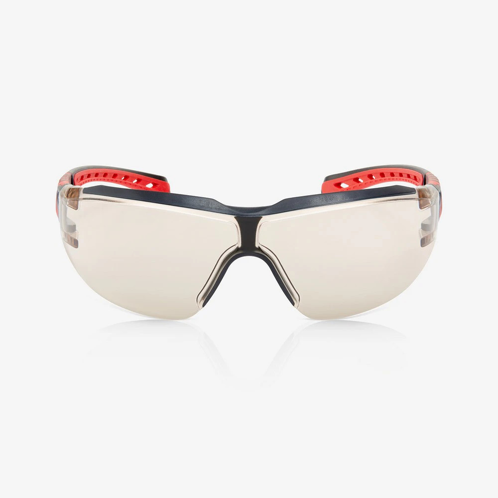 Global Glove RLY00563 Sparta (Eco) LED Anti-Fog Lens, Black and Red Frame Safety Glasses