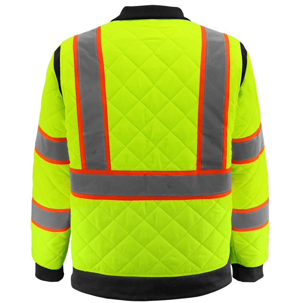 Global Glove GLO-QJ1 FrogWear HV High-Visibility Insulated Winter Jacket with Quilted Polyester Pongee Exterior