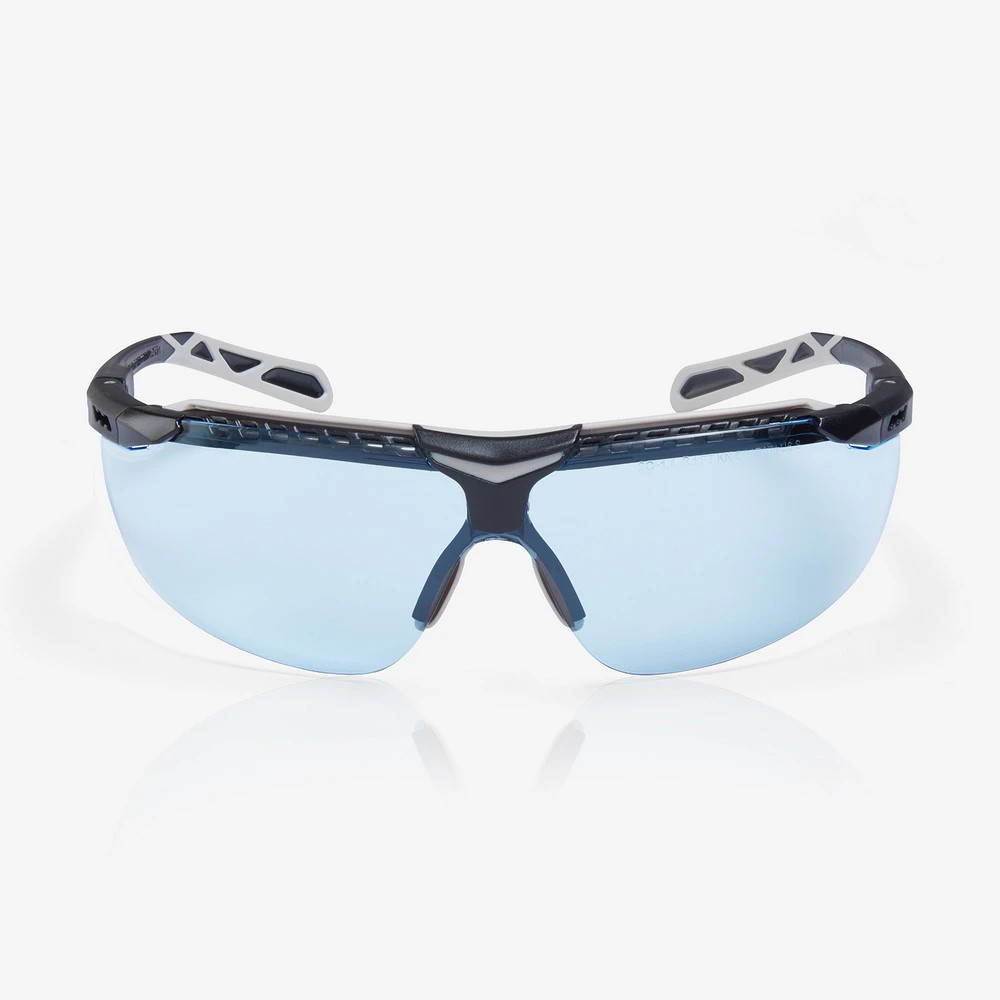 Global Glove RLY00483 Flux Blue Performance Fog Technology Lens, Black and Gray Adjustable Frame Safety Glasses