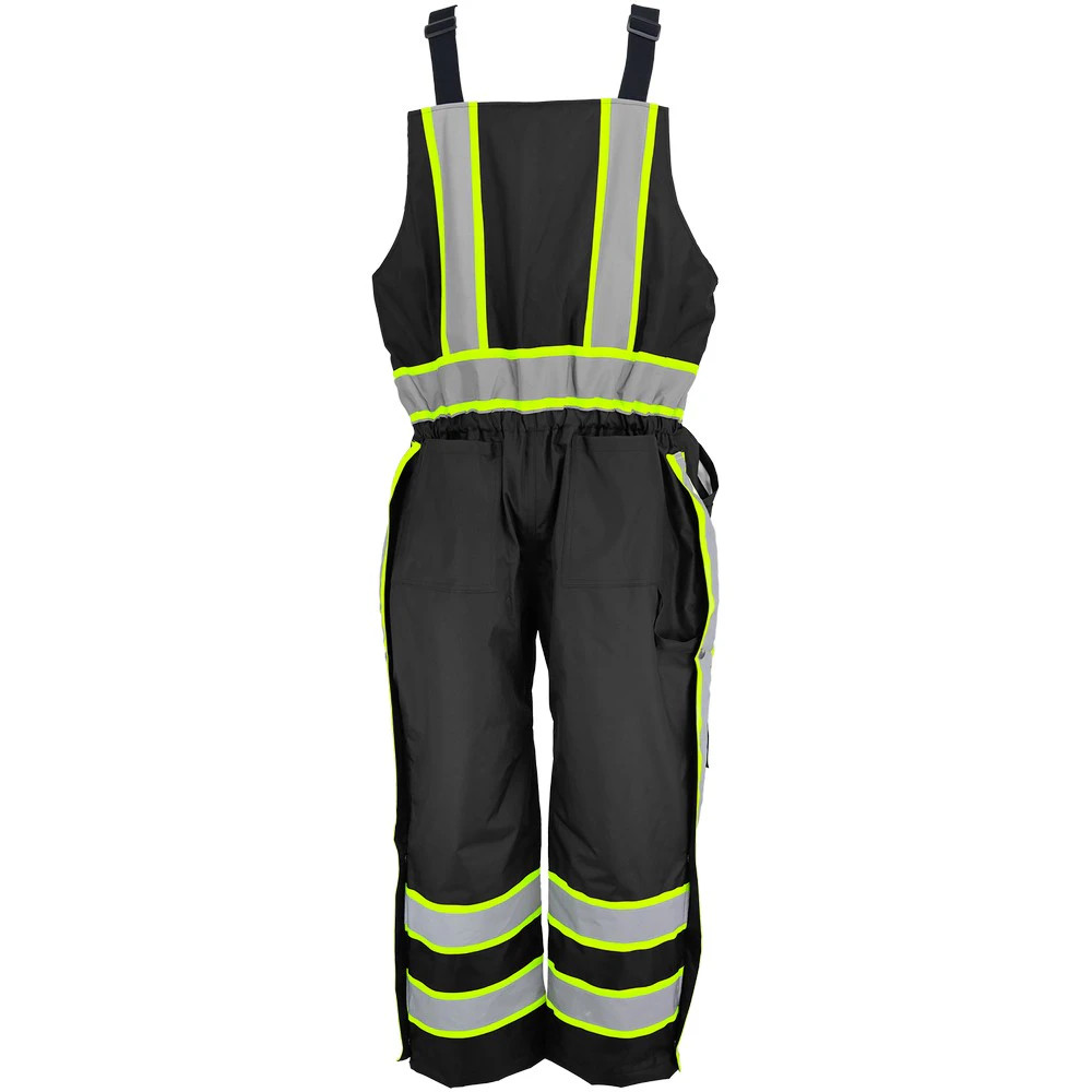 Global Glove EV-700 FrogWear HV Enhanced-Visibility Insulated Winter Bibs with Polyurethane Coated Oxford Polyester