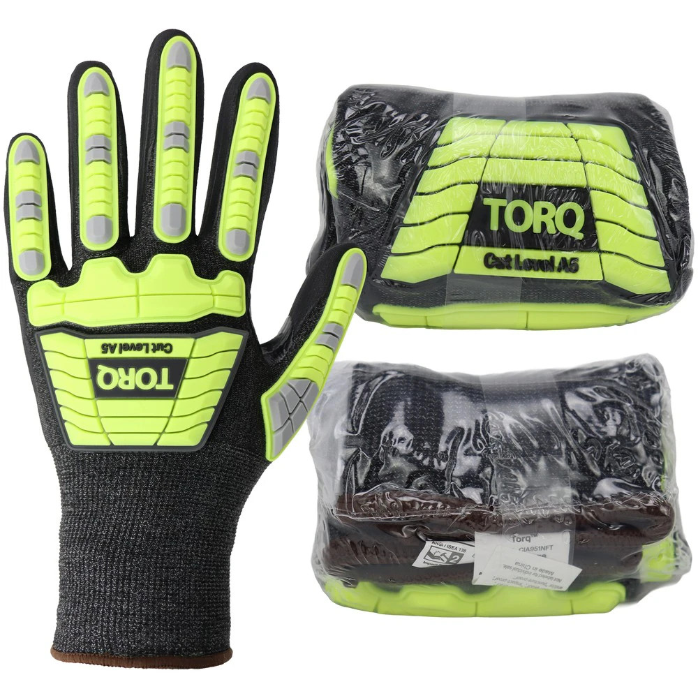 Global Glove CIA951NFT-VP Torq Tuffalene UHMWPE 21-Gauge Vend-Packed Touchscreen Gloves with Multi-Hazard Protection