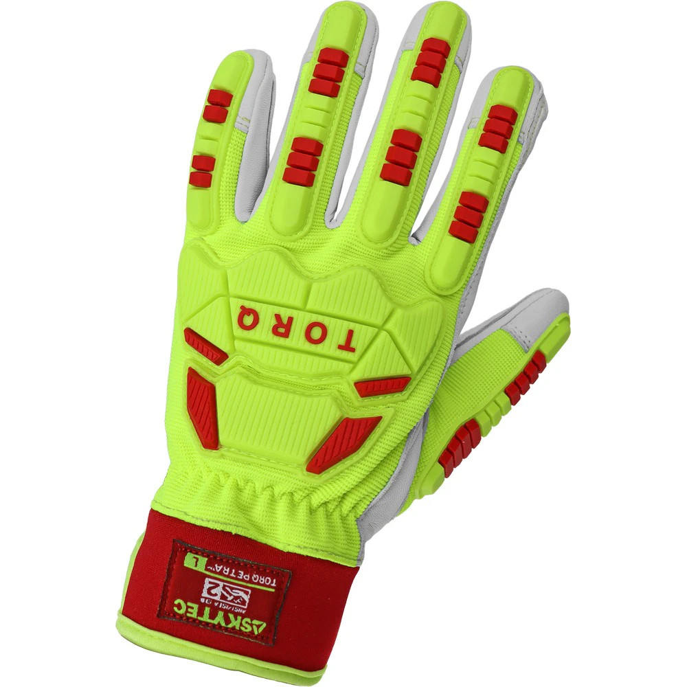 Global Glove TQ4005 Torq Petra Impact-Resistant Mechanics Style Gloves with Spandex Back and a Neoprene Cuff