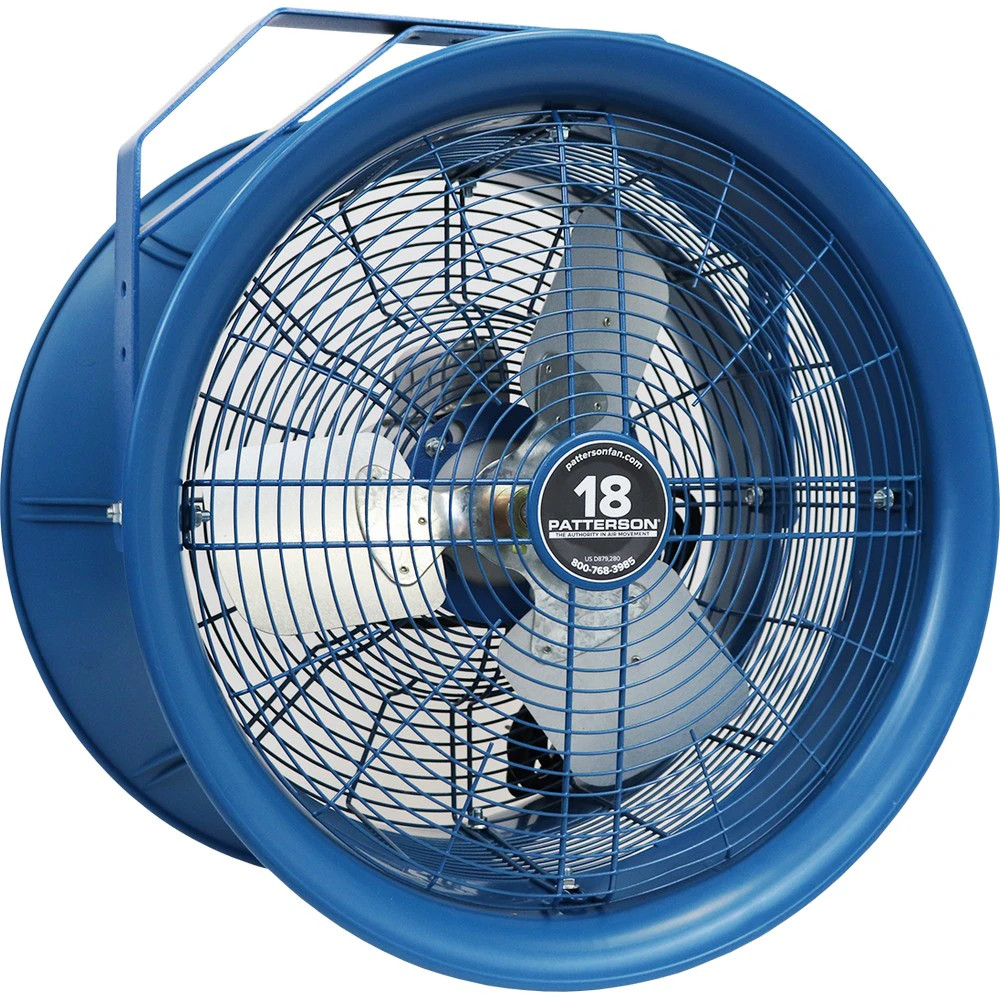 Patterson Fan BC18B High Velocity Fan, 18" 208-230V/460V, No Cord, Beam Clamp, Blue